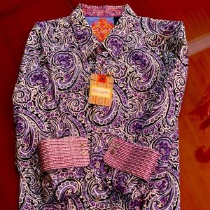 Robert Graham brand new w/tag, long sleeve button down, 2X, multi color.